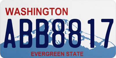 WA license plate ABB8817