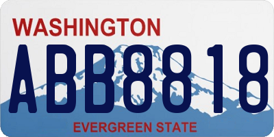 WA license plate ABB8818