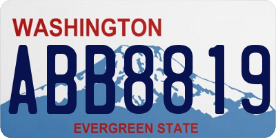 WA license plate ABB8819