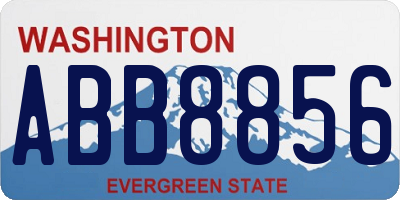 WA license plate ABB8856