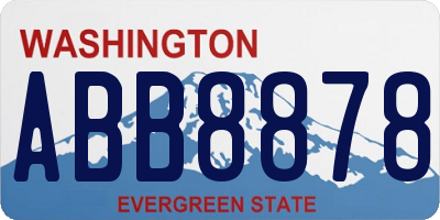 WA license plate ABB8878
