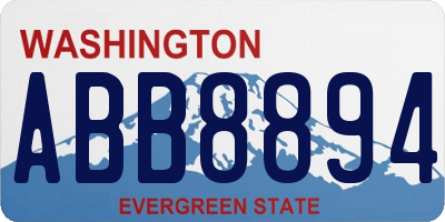 WA license plate ABB8894