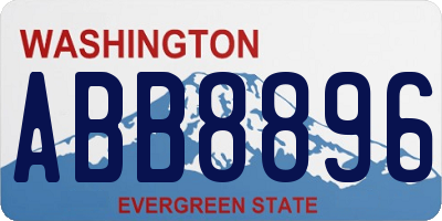 WA license plate ABB8896