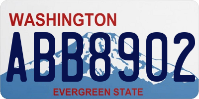 WA license plate ABB8902