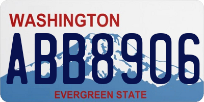 WA license plate ABB8906