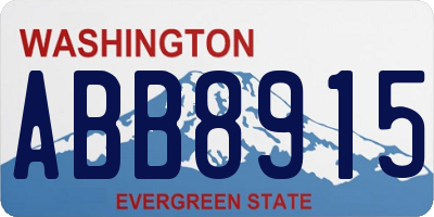 WA license plate ABB8915