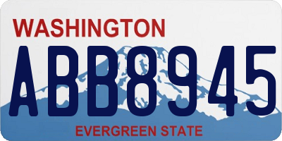 WA license plate ABB8945