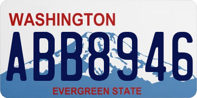 WA license plate ABB8946