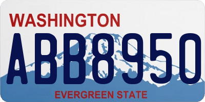 WA license plate ABB8950