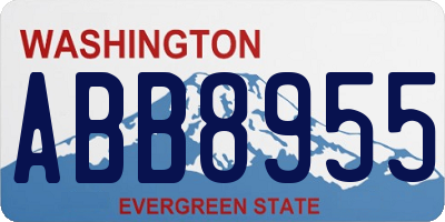 WA license plate ABB8955