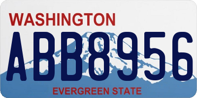 WA license plate ABB8956