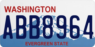 WA license plate ABB8964