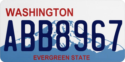 WA license plate ABB8967
