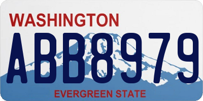 WA license plate ABB8979