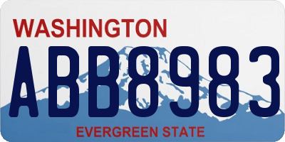 WA license plate ABB8983