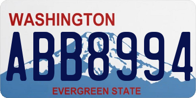 WA license plate ABB8994