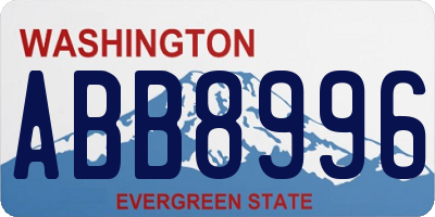 WA license plate ABB8996