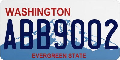 WA license plate ABB9002