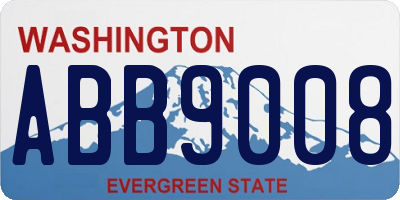WA license plate ABB9008