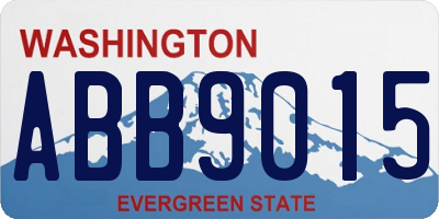 WA license plate ABB9015
