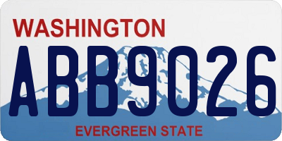 WA license plate ABB9026
