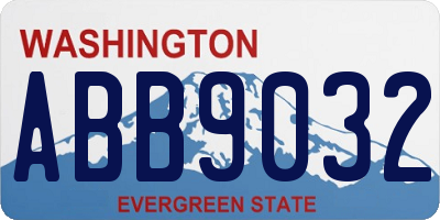 WA license plate ABB9032