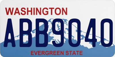 WA license plate ABB9040
