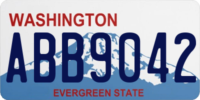 WA license plate ABB9042