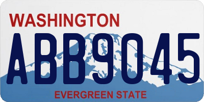WA license plate ABB9045