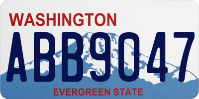 WA license plate ABB9047