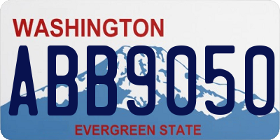 WA license plate ABB9050
