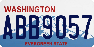 WA license plate ABB9057