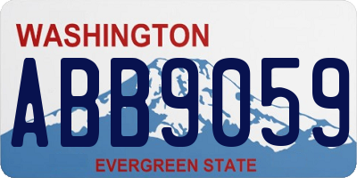 WA license plate ABB9059