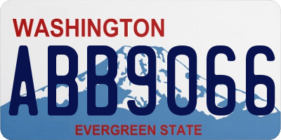 WA license plate ABB9066