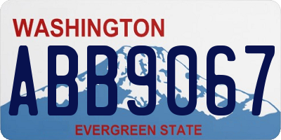 WA license plate ABB9067