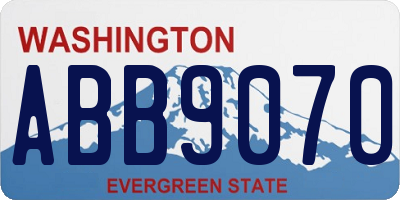 WA license plate ABB9070