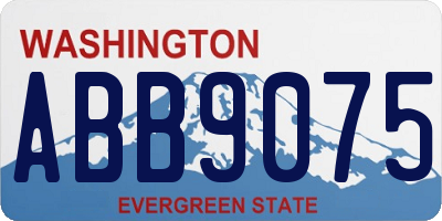 WA license plate ABB9075