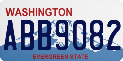 WA license plate ABB9082