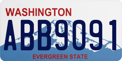 WA license plate ABB9091