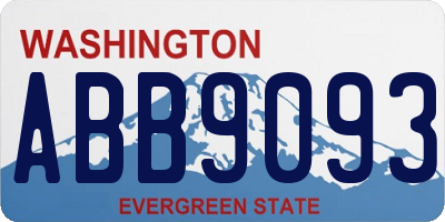 WA license plate ABB9093