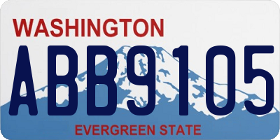 WA license plate ABB9105