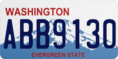 WA license plate ABB9130