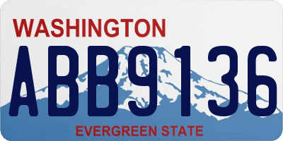 WA license plate ABB9136