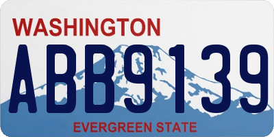 WA license plate ABB9139