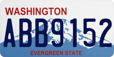 WA license plate ABB9152