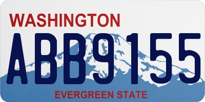 WA license plate ABB9155