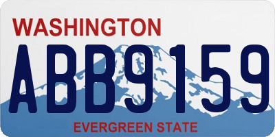 WA license plate ABB9159
