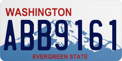 WA license plate ABB9161