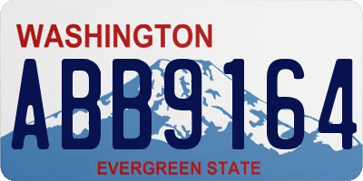 WA license plate ABB9164