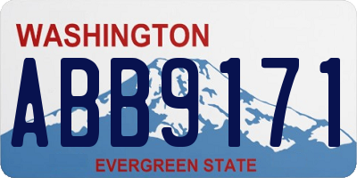 WA license plate ABB9171